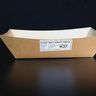 Khay giấy đựng thực phẩm, trái cây - Khay Giấy Kraft